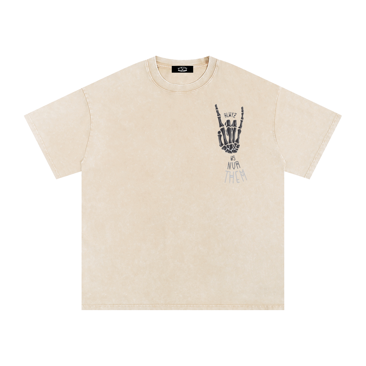 Snow Washed Oversized Cotton T-Shirt