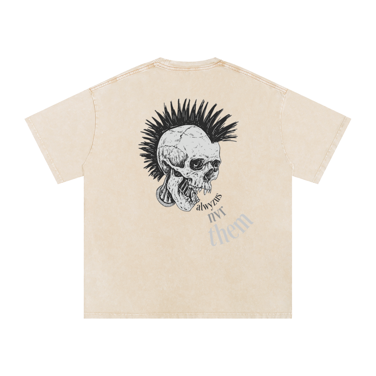 Snow Washed Oversized Cotton T-Shirt