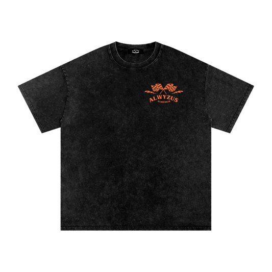 Snow Washed Oversized Cotton T-Shirt