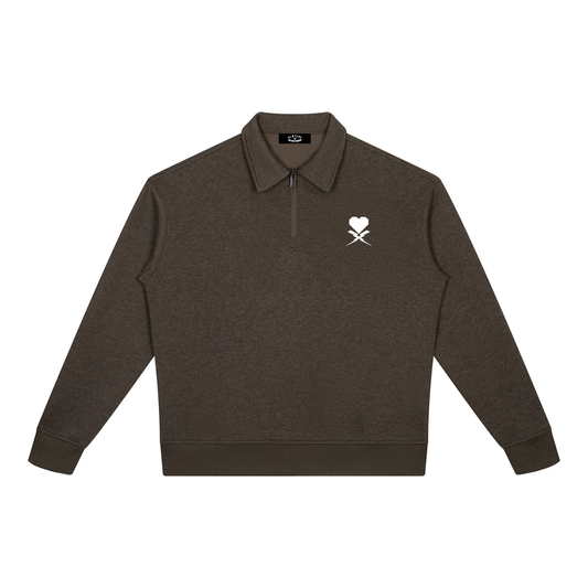 Unisex Boxy Quarter-Zip Sweatshirt