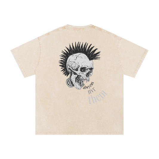 Snow Washed Oversized Cotton T-Shirt